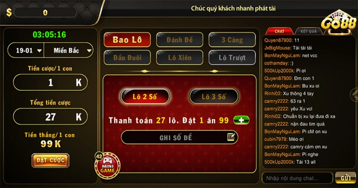 Ưu điểm khi chơi lô đề tại cổng game GO88